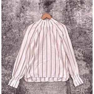 Land Of Distraction Top 8 Womens Angel Striped Smocked Blouse
